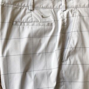 Nike Dri-Fit White checkered golf pants 36x32